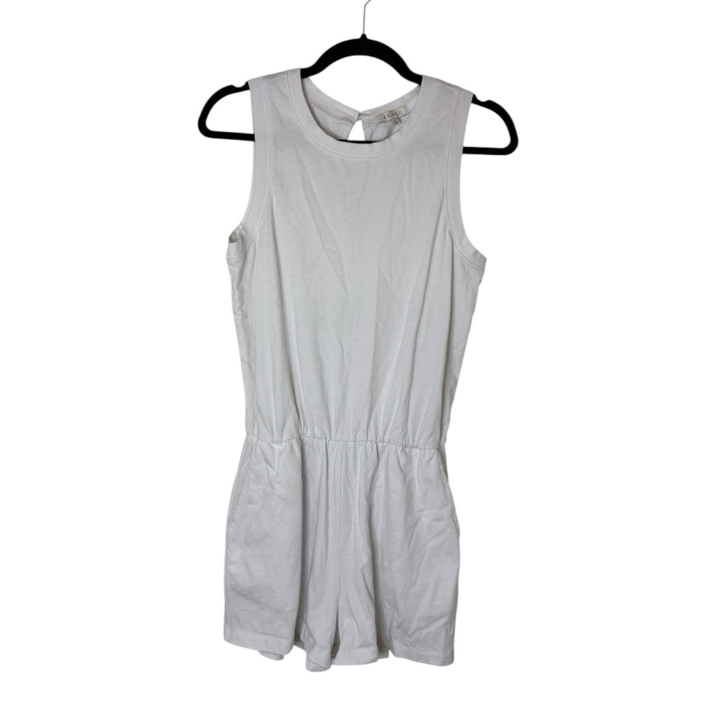 Z Supply Classic White Tank Romper - Picture 2 of 4